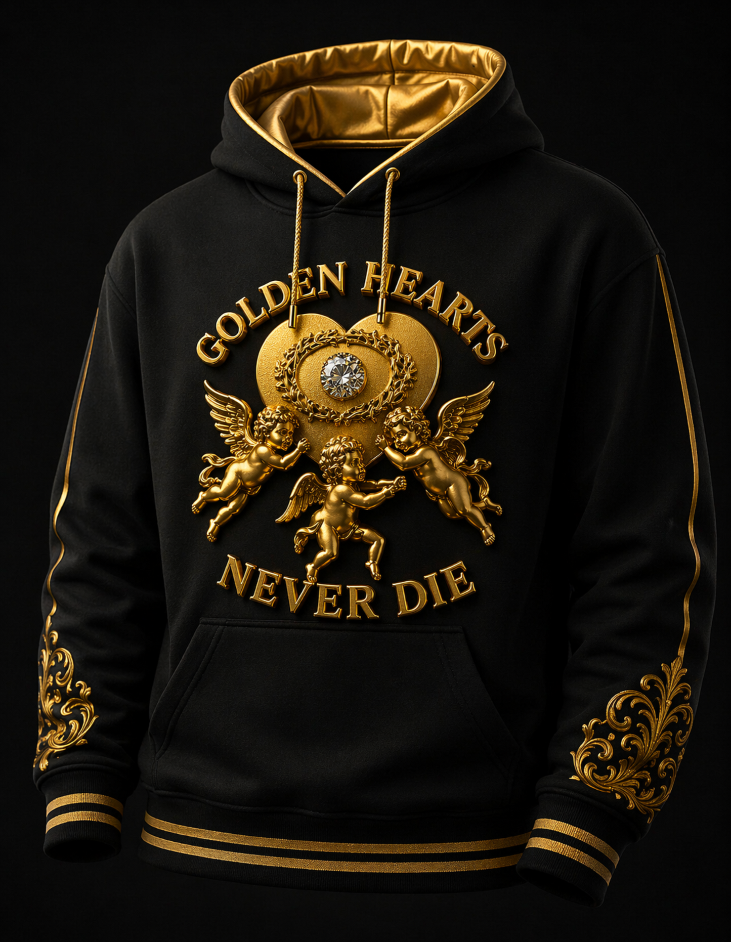 Hoodie Golden Hearts Never Die