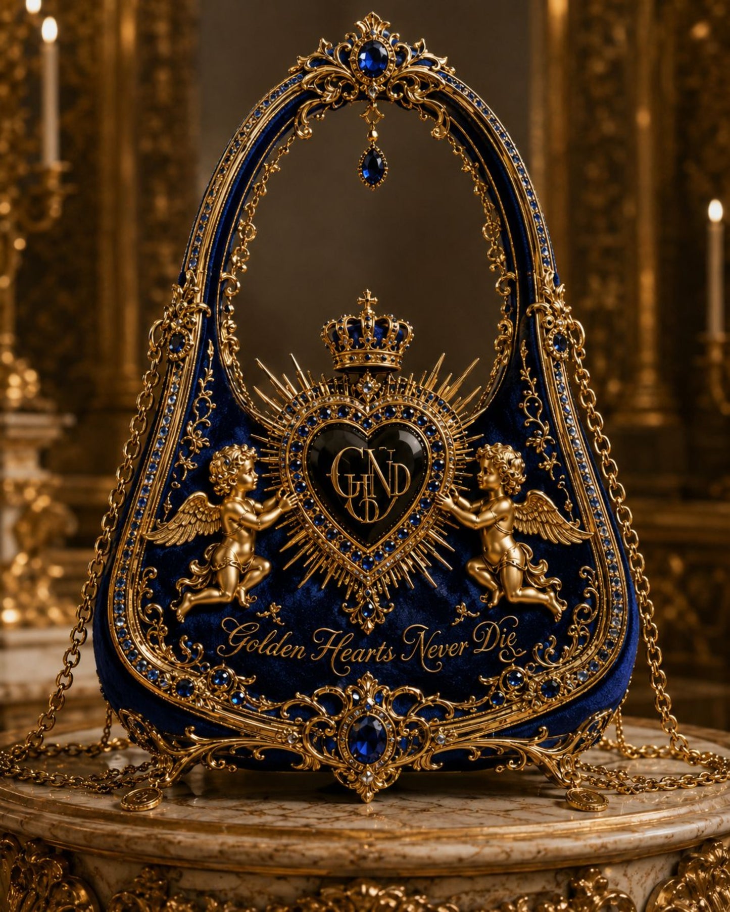 Luxury Bag Golden Hearts Never Die