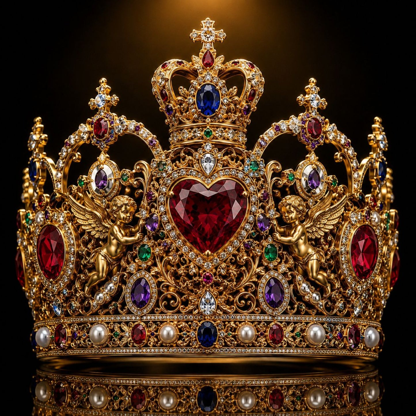 Queen Crown Gold & Diamond
