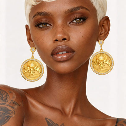 Golden Hearts Never Die Earrings - Gold