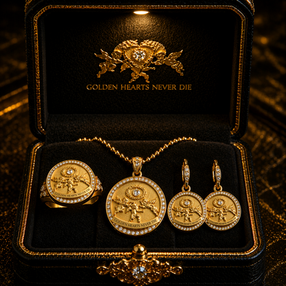 Golden Hearts Never Die - Jewellery Set