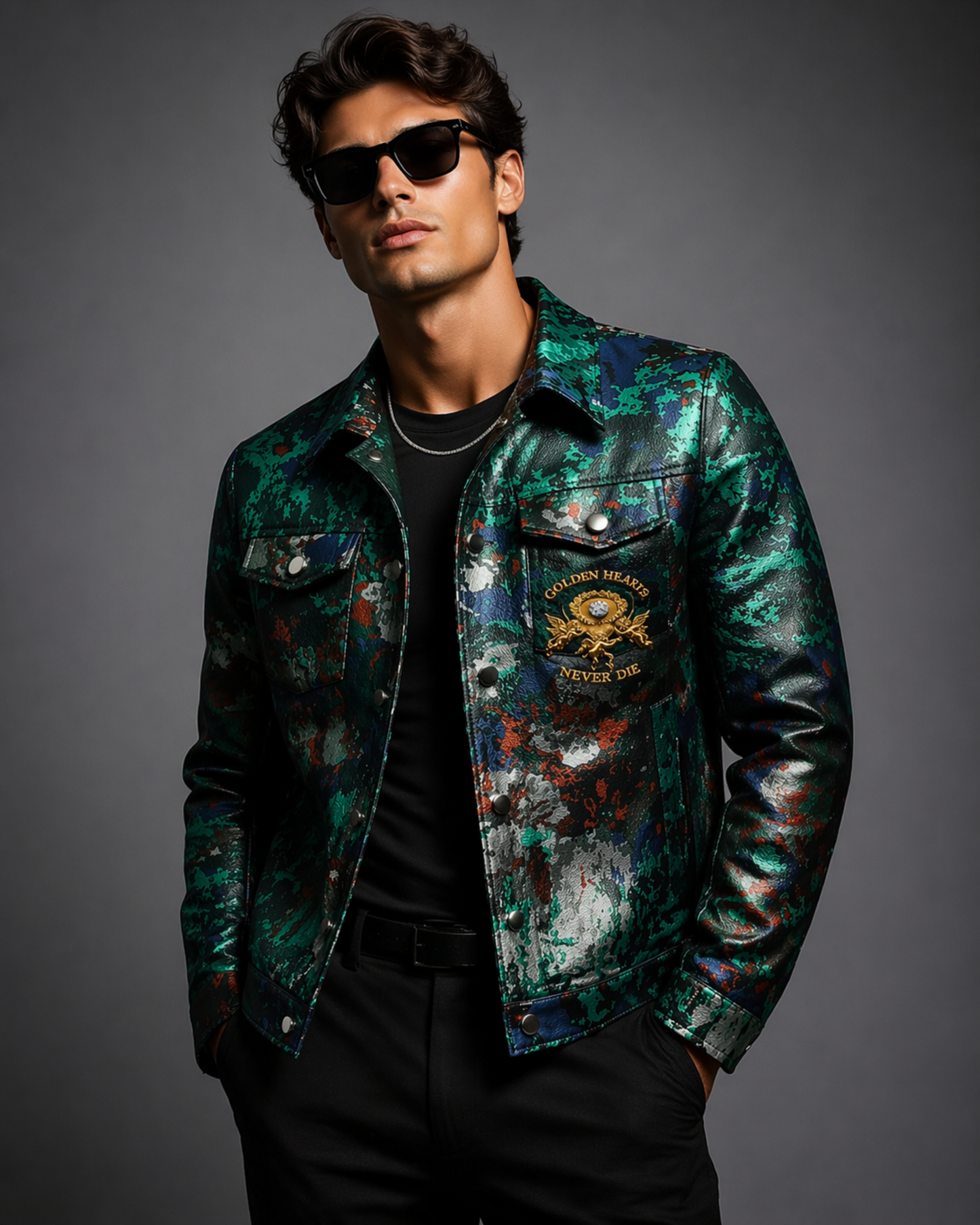 Golden Hearts Never Die - Aesthetic Print Jacket