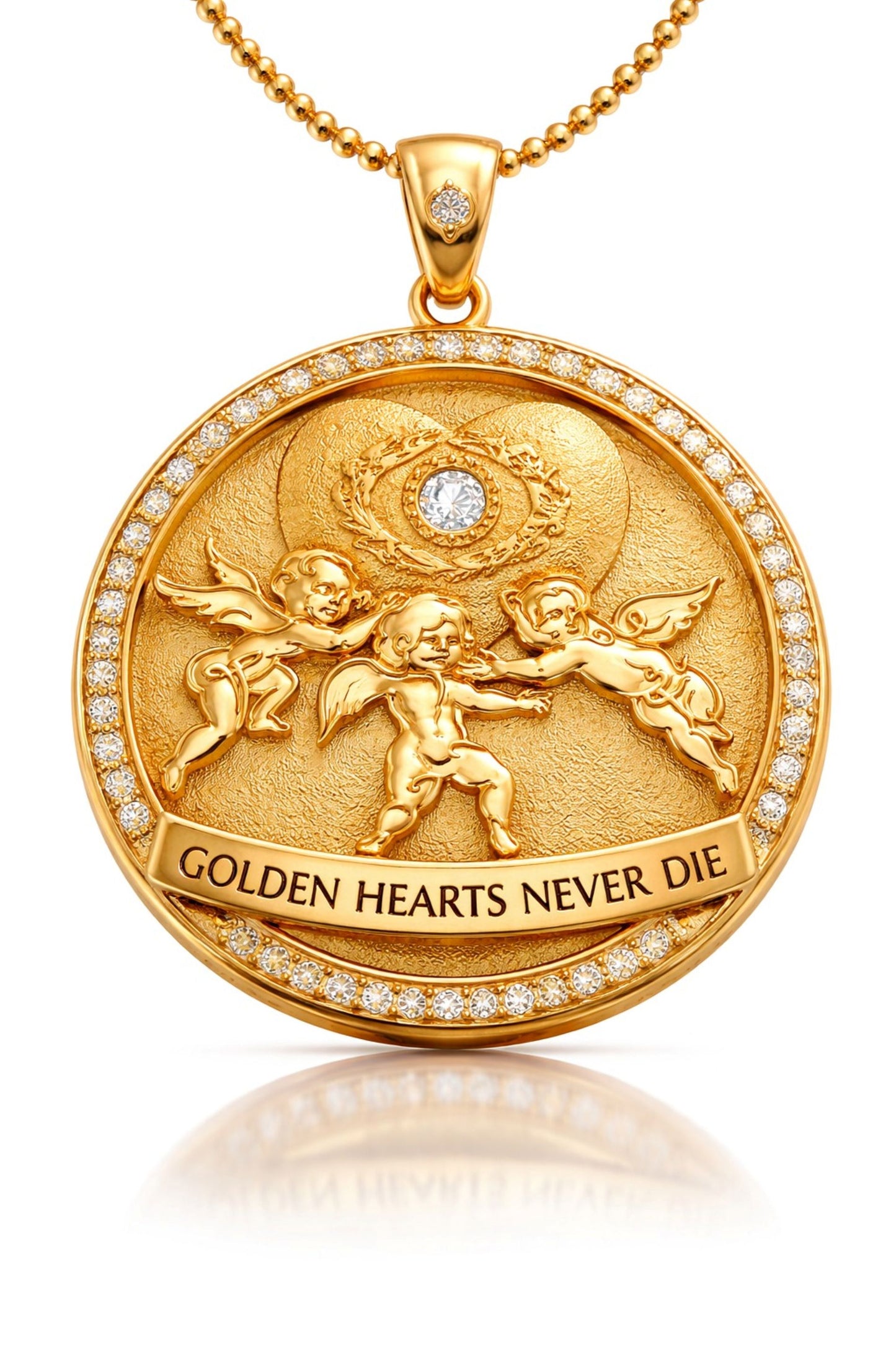 Golden Hearts Never Die Gold Necklace