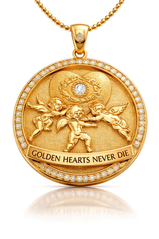 Golden Hearts Never Die Gold Necklace