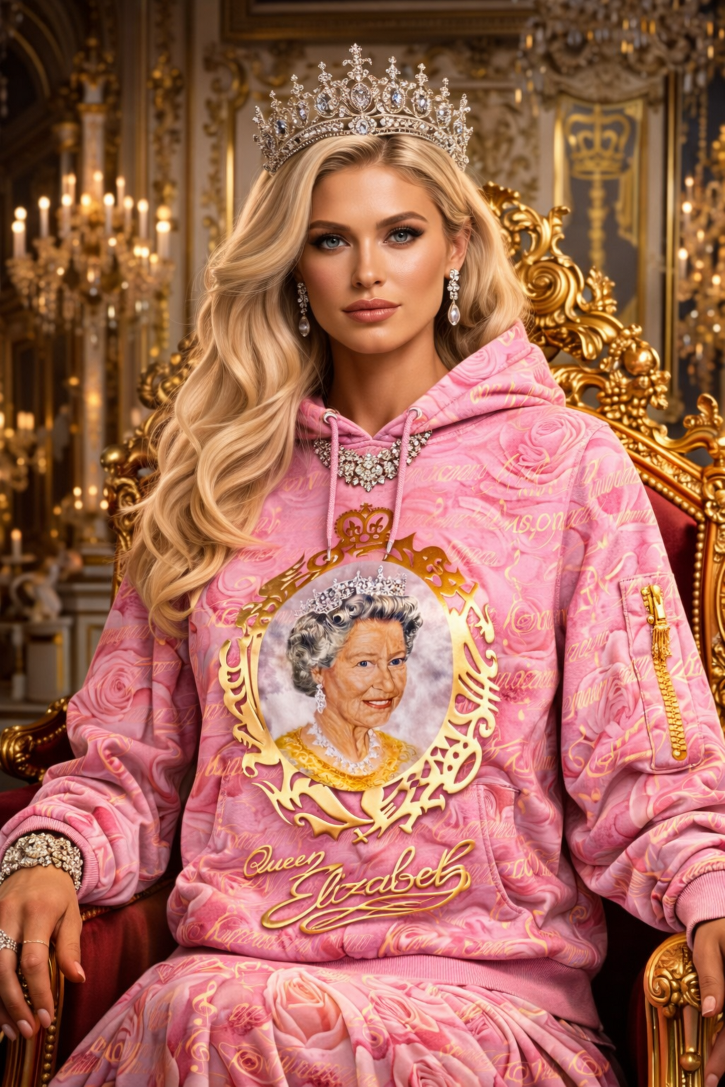 Hoodie - Queen Elizabeth Face