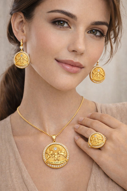 Golden Hearts Never Die - Jewellery Set