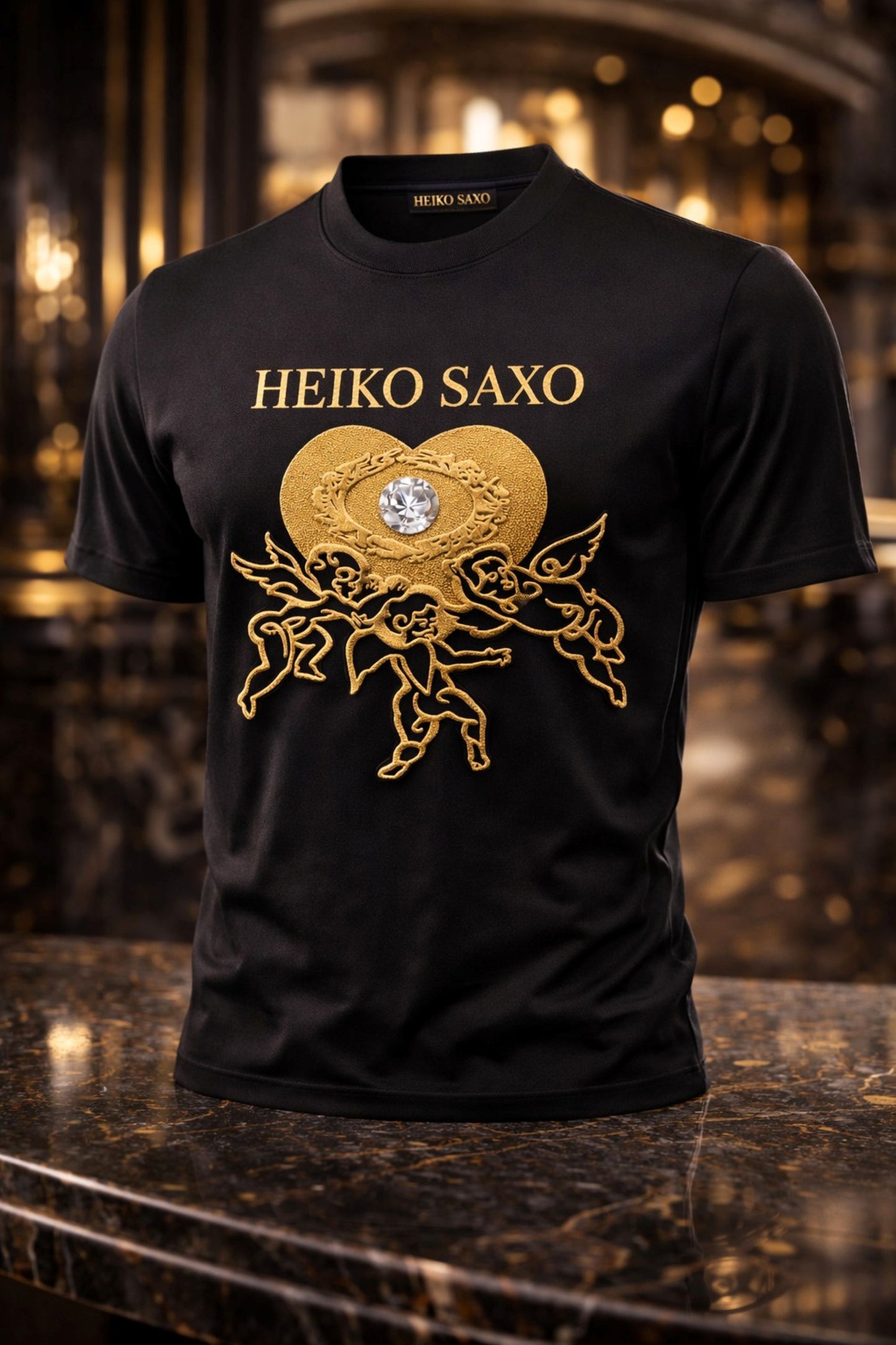 HEIKO SAXO Black/ Golden T-shirt